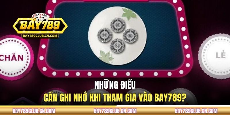 Những điều cần ghi nhớ khi tham gia vào BAY789?